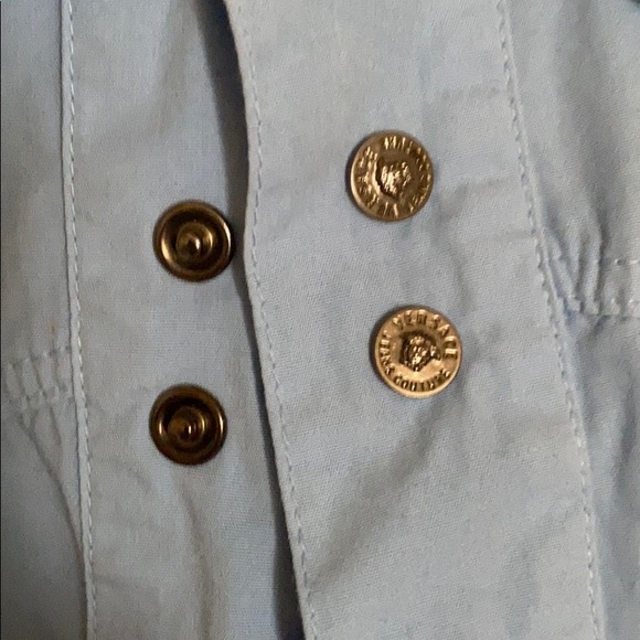 Versace button down Shirt distressed in blue - Picture 8 of 16